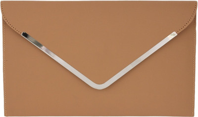 27% OFF on Vian EETI0009B Women Casual, Party Brown Fabric Clutch