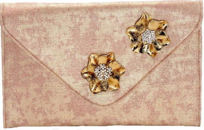 20% OFF on STylocus Shaded Women Casual Gold Jute Clutch