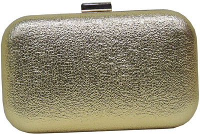 44% OFF on Mex Metal Party Bag Women Casual, Wedding Gold Silicone Clutch