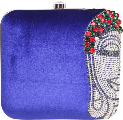 8% OFF on Adara Collections Buddha Women Party Blue Velvet Clutch 8% OFF on Adara Collections Buddha Women Party Blue Velvet Clutch