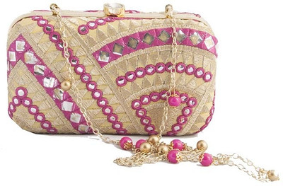 50% OFF on The Creative Hub Magiq Women Party Multicolor Fabric Clutch