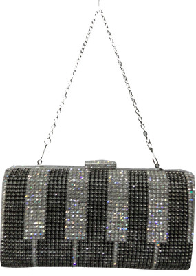 15% OFF on Dloop CK215 Women Festive Black PU Clutch