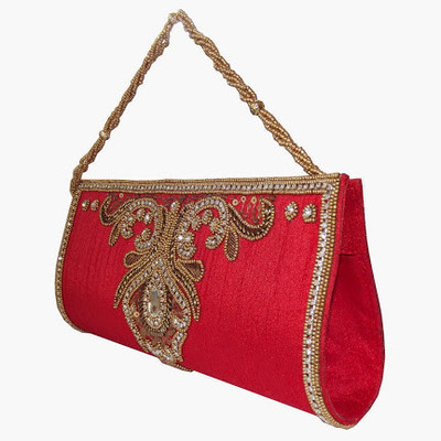 55% OFF on Moksh Women Casual, Party Red Silk Clutch 55% OFF on Moksh Women Casual, Party Red Silk Clutch