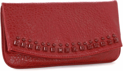 64% OFF on Abrazo Stud Pouch Girls, Women Casual Red PU Clutch