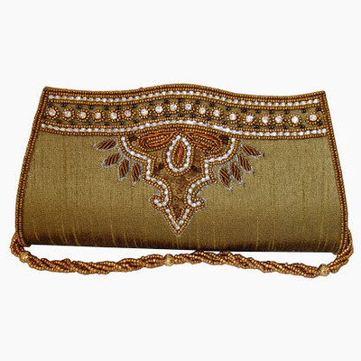 55% OFF on Moksh Women Casual, Party Gold Silk Clutch 55% OFF on Moksh Women Casual, Party Gold Silk Clutch