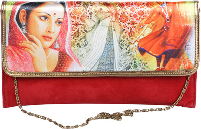 62% OFF on Daks Women Casual Multicolor Velvet Clutch