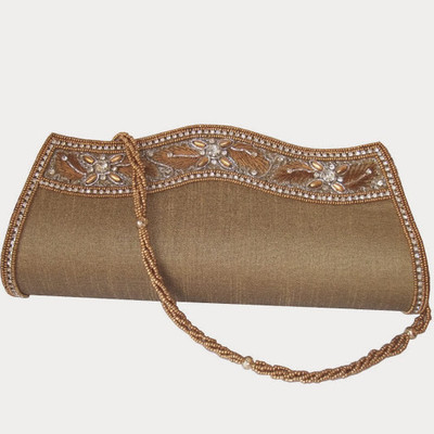 55% OFF on Moksh Women Casual, Party Gold Silk Clutch 55% OFF on Moksh Women Casual, Party Gold Silk Clutch
