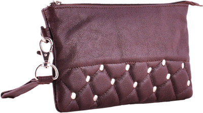 20% OFF on HX London Bloom Women Casual, Formal Brown Genuine Leather Clutch