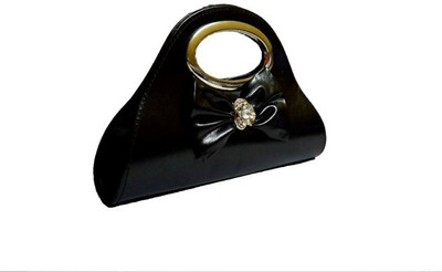 73% OFF on Glambing Stylish Women Casual Black Artificial Leather Clutch