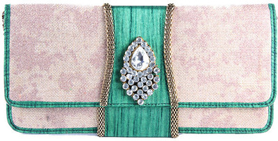 66% OFF on Saisha Women Party Gold, Green Silk Clutch 66% OFF on Saisha Women Party Gold, Green Silk Clutch