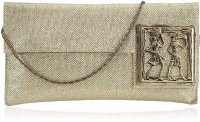 Dernier Cri 1291 Women Casual, Party, Wedding Silver PU Clutch