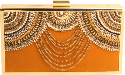 4% OFF on V Da Couture Exclusive Designer Women Wedding Brown Suede Clutch