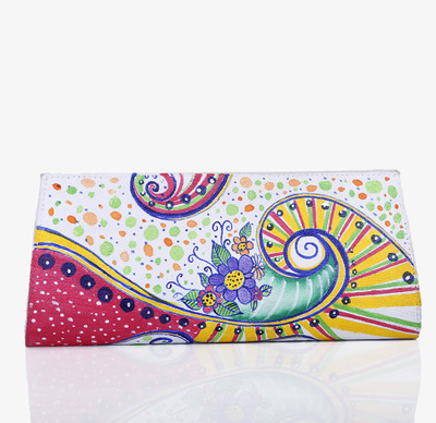 57% OFF on Rangrage Handpainted Colorful Ladies Women Casual Multicolor Canvas Clutch