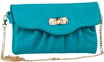 53% OFF on Cappuccino Women Casual Blue Fabric Clutch