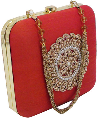 31% OFF on Fashion Jamun Fj0315009 Women, Girls Casual, Festive, Party, Wedding Gold, Pink Raw Silk Clutch 31% OFF on Fashion Jamun Fj0315009 Women, Girls Casual, Festive, Party, Wedding Gold, Pink Raw Silk Clutch