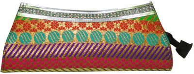 61% OFF on Turtulz Beautiful Traditional Women Casual, Party Multicolor Silk Clutch