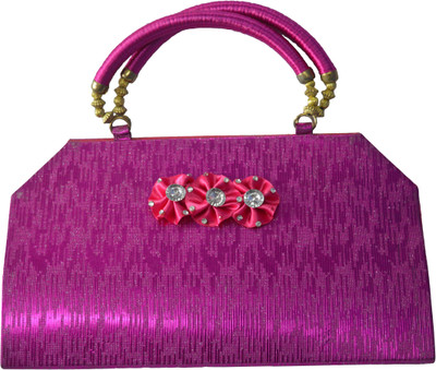 Freddys Fancy Silk Women Festive, Casual Purple Satin Clutch Freddys Fancy Silk Women Festive, Casual Purple Satin Clutch