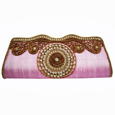 55% OFF on Moksh M737_PK300 Women Casual, Party Pink Silk Clutch 55% OFF on Moksh M737_PK300 Women Casual, Party Pink Silk Clutch