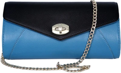 Taws TWS034 Women Party Blue Leather Clutch Taws TWS034 Women Party Blue Leather Clutch
