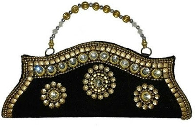 73% OFF on Angelfish Girls Wedding Black, Red, Purple, Gold Velvet Clutch