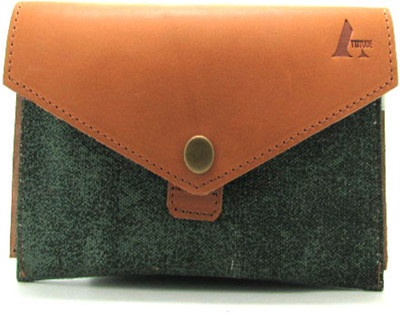 75% OFF on Attitude Mobile & Money Girls Casual Tan Leather, Canvas Clutch