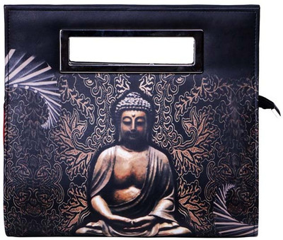 18% OFF on Vaz Inner Peace Women Casual Black Artificial Leather Clutch