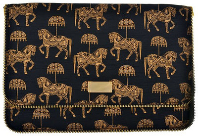 13% OFF on Funk For Hire Palm Women Festive Black Fabric Clutch