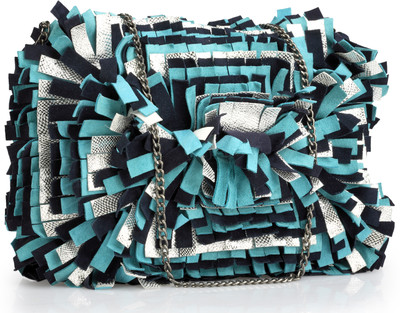 10% OFF on Phive Rivers Drama_pr669 Women Casual Blue Genuine Leather Clutch