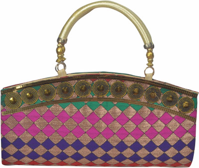 Freddys Fancy Silk Women Casual, Festive Multicolor Fabric Clutch Freddys Fancy Silk Women Casual, Festive Multicolor Fabric Clutch