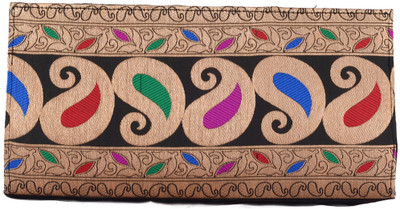 20% OFF on Potlis 35 Women Casual Black Brocade Clutch