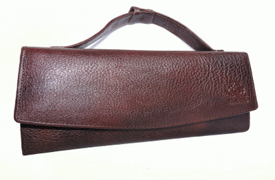 20% OFF on Pranjali Leather Ladies Women Party Brown Genuine Leather Clutch