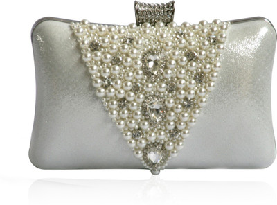 Inspired Livingg Princess Silver Wedding Women Party Silver Faux pearls Clutch Inspired Livingg Princess Silver Wedding Women Party Silver Faux pearls Clutch