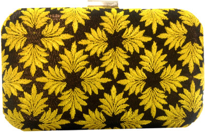 Charming Women Casual, Party Yellow Fabric Clutch Charming Women Casual, Party Yellow Fabric Clutch