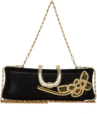 50% OFF on Ivy A_61_01 Women Formal Black PU Clutch