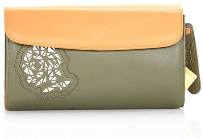 48% OFF on Terra Pop C 28_Green Girls Casual Multicolor Genuine Leather Clutch