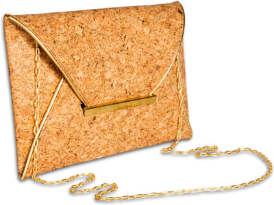 Arancia Cork Envelope Girls, Women Casual, Party, Sports Gold Cork Clutch