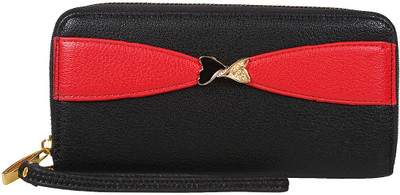 40% OFF on Tanishqq Embellished Women Casual Black, Red PU Clutch