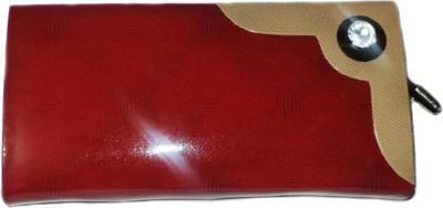 54% OFF on Wao Formal001 Women Party, Casual, Formal Red Synthetic Leather Clutch