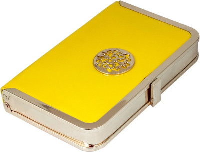 49% OFF on Vian EETI0068A Women Casual Yellow Fabric Clutch