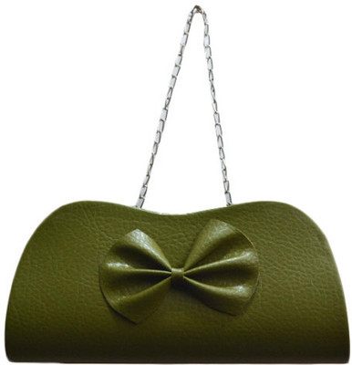 53% OFF on SkyWays Women Casual Green Leatherette Clutch