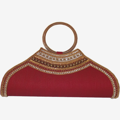 55% OFF on Moksh Women Casual, Party Red Silk Clutch 55% OFF on Moksh Women Casual, Party Red Silk Clutch