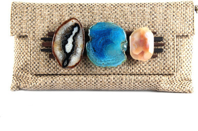 58% OFF on Saisha Women Casual Gold Jute Clutch