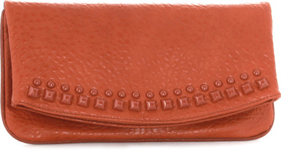 64% OFF on Abrazo Stud Pouch Girls, Women Casual Brown PU Clutch