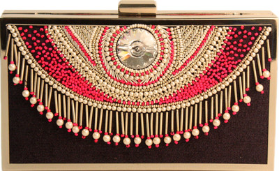 4% OFF on V Da Couture Exclusive Designer Women Wedding Black Suede Clutch