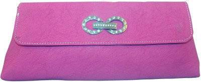 54% OFF on Vian Very Beautiful/Stylish Women Casual Pink Fabric Clutch