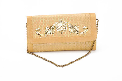 39% OFF on Stylocus Stylish Women Casual Gold Brocade Clutch