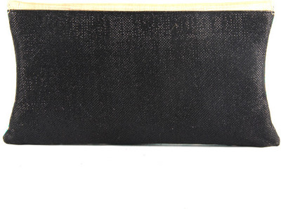 58% OFF on Saisha Women Casual Gold, Black Metal Clutch