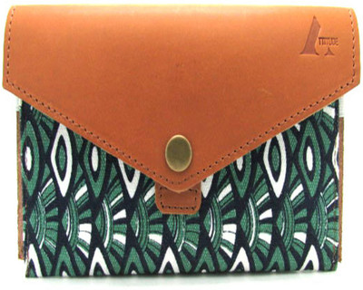 75% OFF on Attitude Mobile & Money Girls Casual Tan Leather, Canvas Clutch