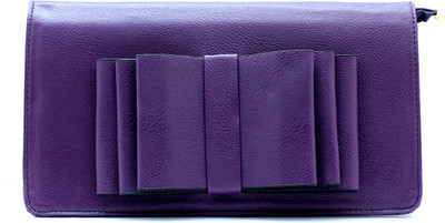 55% OFF on Diana Korr Melissa Women Casual, Party Purple PU Clutch
