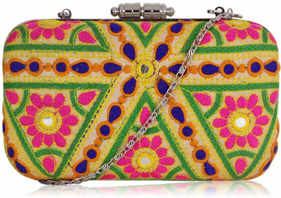 26% OFF on Advika Box Women Party, Formal Multicolor Silk Clutch 26% OFF on Advika Box Women Party, Formal Multicolor Silk Clutch